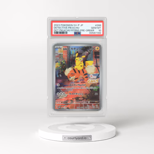 2023 Pokémon SV-P Promo #098 Detective Pikachu - Detective Pikachu Returns Pre-Order (PSA 10 GEM MINT)