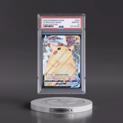 2020 Pokémon Sword & Shield Vivid Voltage #044 Pikachu Vmax - Full Art (PSA 10 GEM MINT)