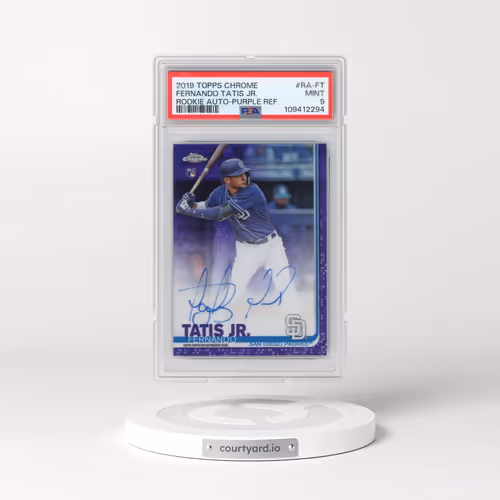 2019 Topps Chrome Rookie Autographs #RA-FT Fernando Tatis Jr. - Purple Refractor (PSA 9 MINT)