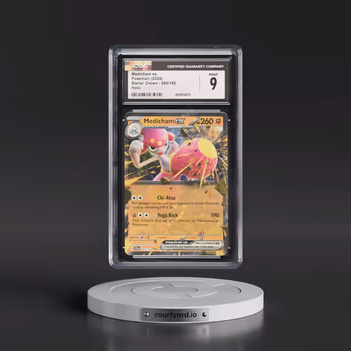 2024 Pokémon Scr EN-Stellar Crown #080 Medicham EX - Holo (CGC 9 MINT)