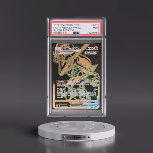 2022 Pokémon Sword & Shield Silver Tempest #TG29 Rayquaza Vmax - Full Art (PSA 9 MINT)