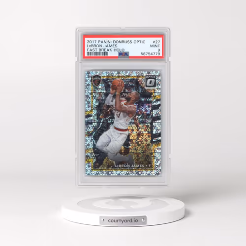 2017 Panini Donruss Optic #27 LeBron James - Fast Break Holo (PSA 9 MINT)