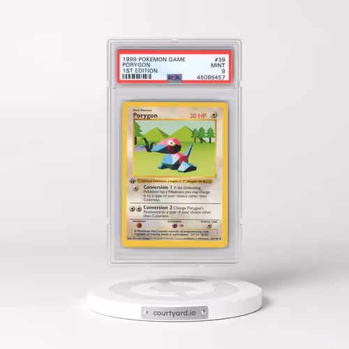 1999 Pokémon Game #39 Porygon - 1st Edition (PSA 9 MINT)