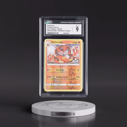 2017 Sun & Moon #26/149 Incineroar - Reverse Holo Pokémon League (CGC 9 MINT)