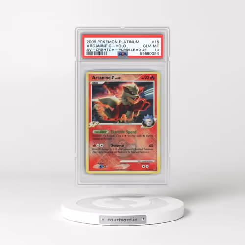 2009 Pokémon Platinum Supreme Victors #15 Arcanine G - Holo Crosshatch-2009 Pokemon League (PSA 10 G