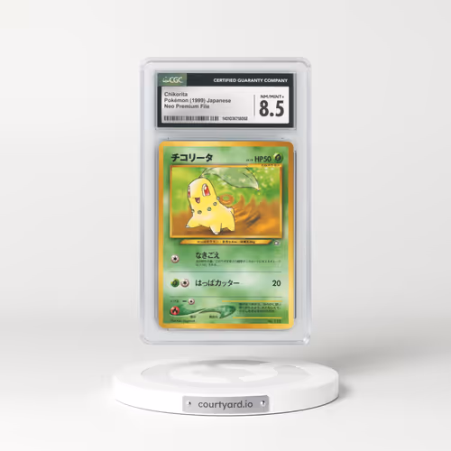 1999 Neo Premium File #152 Chikorita - No Rarity (CGC 8.5 NM-MT+)