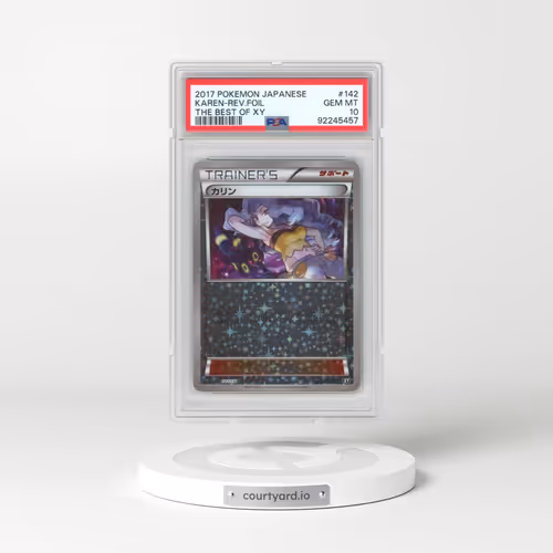 2017 Pokémon the Best of XY #142 Karen - Reverse Foil (PSA 10 GEM MINT)