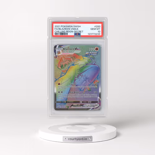 2021 Pokémon Sword & Shield Chilling Reign #200 Blaziken Vmax - Full Art Secret (PSA 10 GEM MINT)