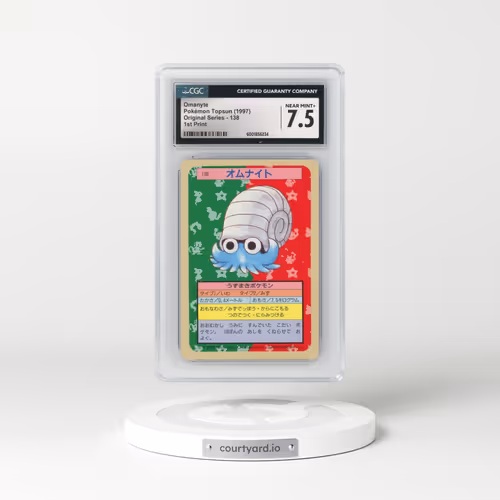 1997 (Only One Pokémon) Original Series #138 Omanyte - (Blue Back) 1st Print (CGC 7.5 NM+)