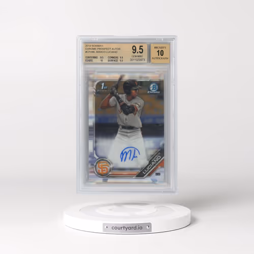 2019 Bowman Chrome Prospect Autographs #CPAML Marco Luciano (BGS 9.5 GEM MINT)