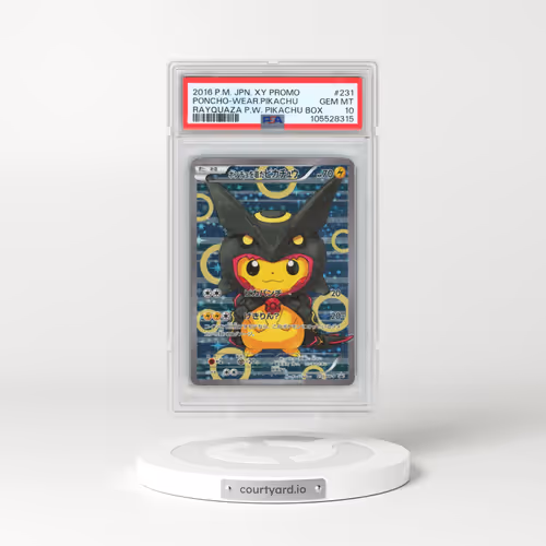 2016 Pokémon XY Promo #231 Poncho-Wearing Pikachu - Rayquaza Poncho-Wearing Pikachu Box (PSA 10 GEM MINT)