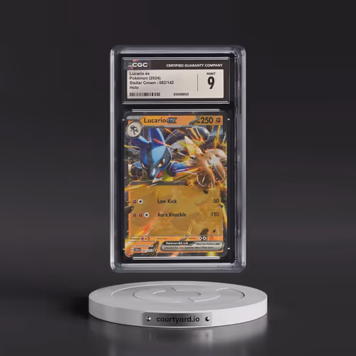 2024 Pokémon Scr EN-Stellar Crown #082 Lucario EX - Holo (CGC 9 MINT)