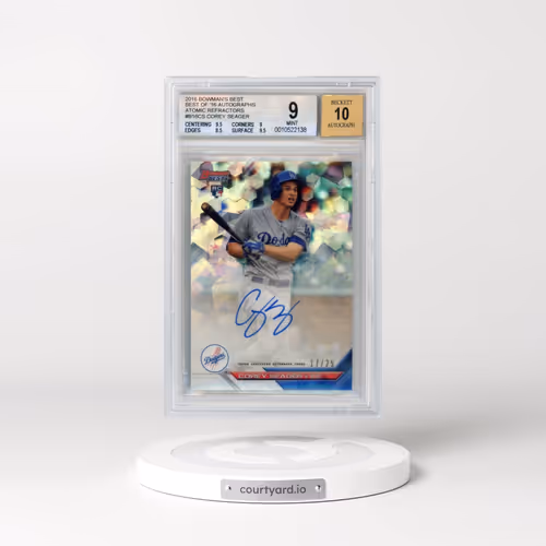 2016 Bowman's Best Best of '16 Autographs Atomic Refractors #B16CS Corey Seager (BGS 9 MINT)