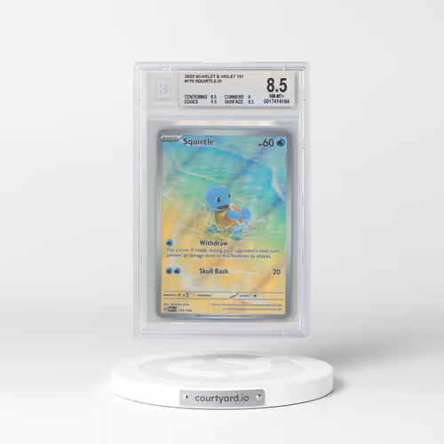 2023 Scarlet & Violet 151 - MEW EN #170 Squirtle - Illustration Rare (BGS 8.5 NM-MT+)