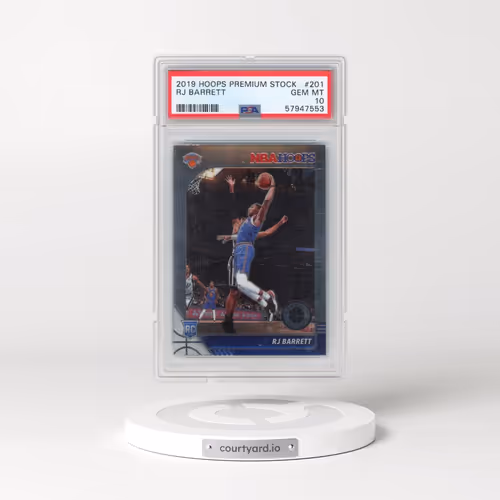 2019 Panini Hoops Premium Stock #201 RJ Barrett (PSA 10 GEM MINT)