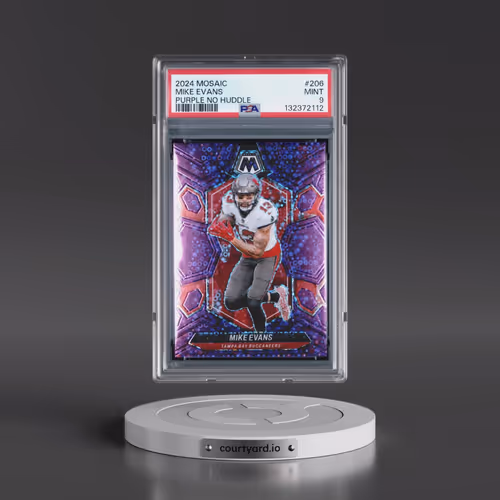 2024 Panini Mosaic #206 Mike Evans - Purple No Huddle (PSA 9 MINT)