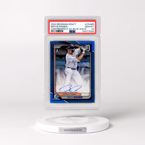 2024 Bowman Draft Chrome Prospect Autographs #CPABR Bryce Rainer - Blue Wave (PSA 10 GEM MINT)