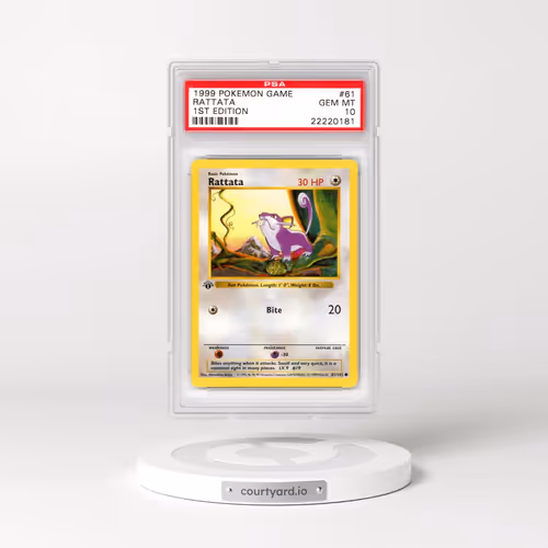1999 Pokémon Game #61 Rattata - 1st Edition (PSA 10 GEM MINT)