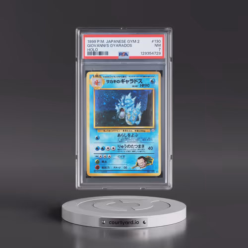 1999 Pokémon Gym 2 #130 Giovanni's Gyarados - Holo (PSA 7 NM)