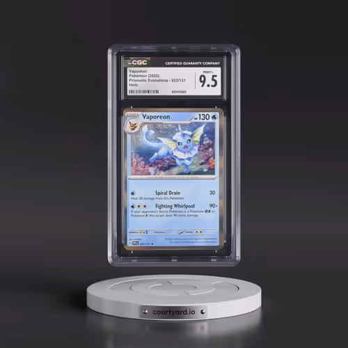 2025 Prismatic Evolutions - PRE EN #022/131 Vaporeon - Holo (CGC 9.5 MINT+)
