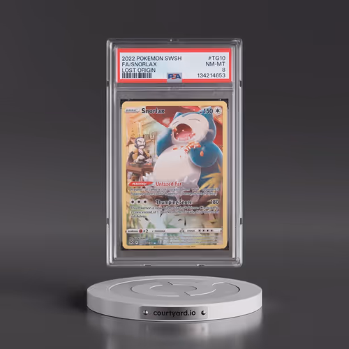 2022 Pokémon Sword & Shield Lost Origin #TG10 Snorlax - Full Art (PSA 8 NM-MT)