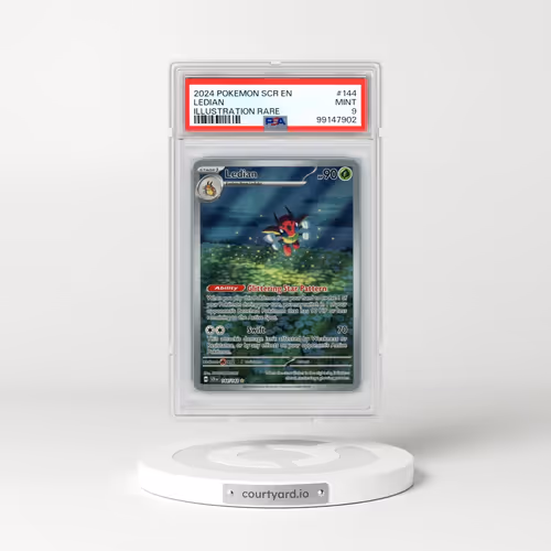 2024 Pokémon Scr EN-Stellar Crown #144 Ledian - Illustration Rare (PSA 9 MINT)