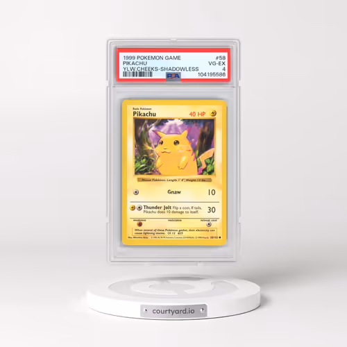1999 Pokémon Game #58 Pikachu - Shadowless Yellow Cheeks (PSA 4 VG-EX)