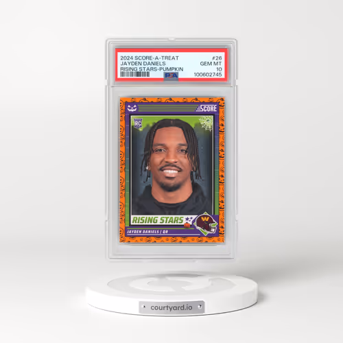 2024 Panini Score-A-Treat Rising Stars #26 Jayden Daniels - Pumpkin (PSA 10 GEM MINT)