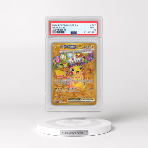 2024 Pokémon Ssp EN-Surging Sparks #247 Pikachu EX - Holo Hyper Rare (PSA 9 MINT)