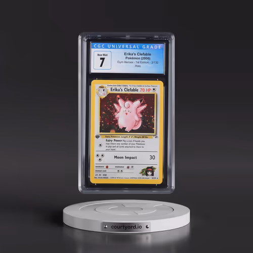 2000 Gym Heroes #3/132 Erika's Clefable - 1st Edition Holo (CGC 7 NM)