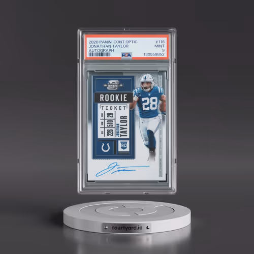 2020 Panini Contenders Optic #116 Jonathan Taylor - Autograph (PSA 9 MINT)
