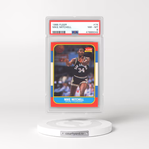 1986 Fleer #74 Mike Mitchell (PSA 8 NM-MT)