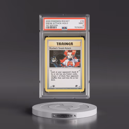 2000 Pokémon Rocket #16 Rocket's Sneak Attack - 1st Edition Holo (PSA 9 MINT)