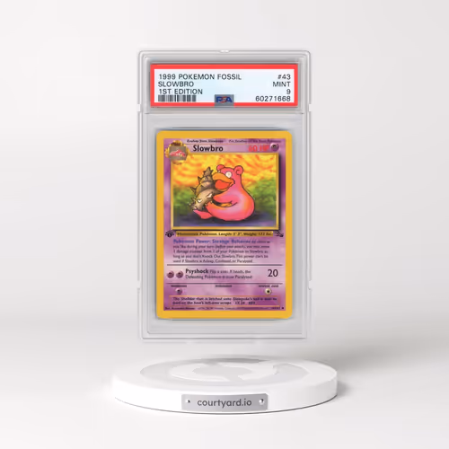1999 Pokémon Fossil #43 Slowbro - 1st Edition (PSA 9 MINT)