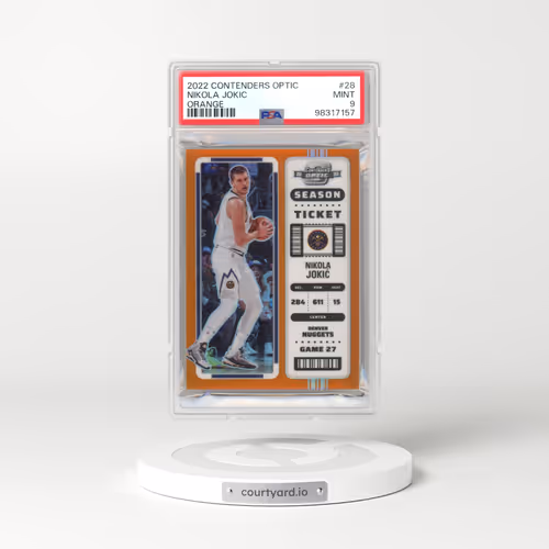 2022 Panini Contenders Optic #28 Nikola Jokic - Orange (PSA 9 MINT)