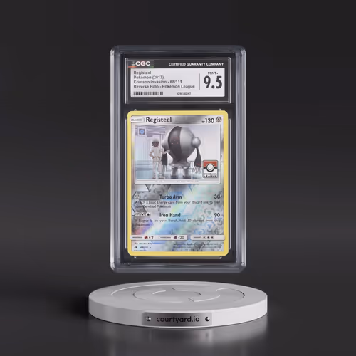 2017 Crimson Invasion #68/111 Registeel - Reverse Holo Pokémon League (CGC 9.5 MINT+)