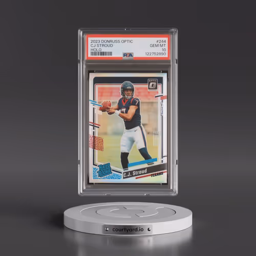 2023 Panini Donruss Optic #244 CJ Stroud - Holo (PSA 10 GEM MINT)