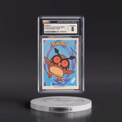1999 Pokémon Sticker Cards (Dunkin' Boomer) - English #163 Hoothoot (CGC 8 NM-MT)
