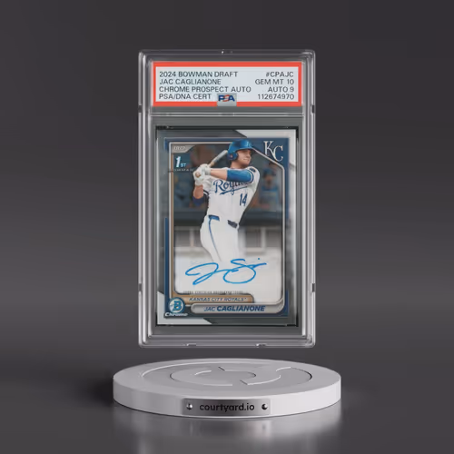 2024 Bowman Draft Chrome Prospect Autographs #CPAJC Jac Caglianone (PSA 10 GEM MINT)