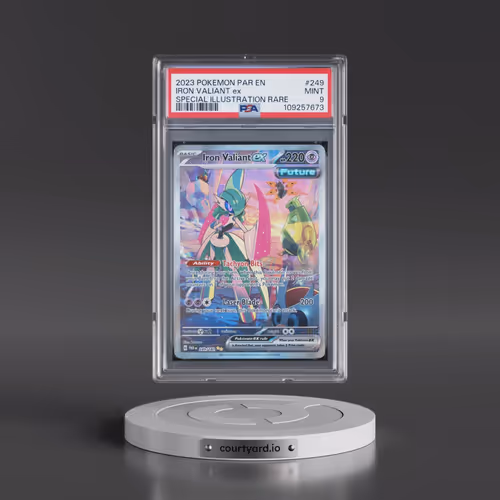 2023 Pokémon Par EN-Paradox Rift #249 Iron Valiant EX - Holo Special Illustration Rare (PSA 9 MINT)