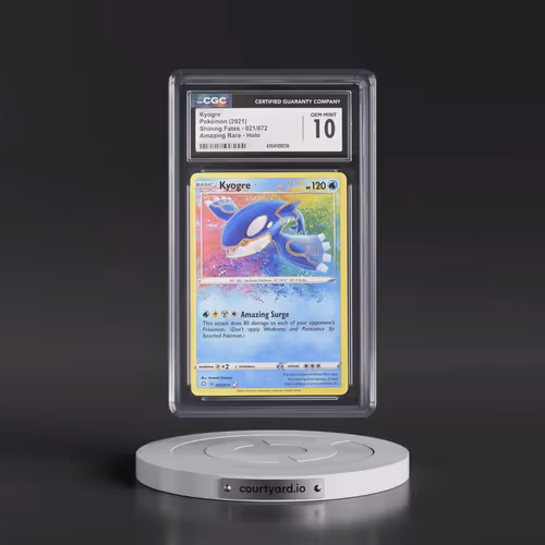 2021 Shining Fates #021/072 Kyogre - Amazing Rare Holo (CGC 10 GEM MINT)