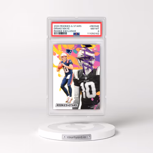 2024 Panini Rookies & Stars Rookie Exclusive #REDME Drake Maye (PSA 8 NM-MT)