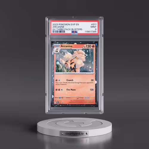 2023 Pokémon Svp EN-SV Black Star Promo #011 Arcanine - Scarlet & Violet Three Pack Blisters (PSA 9