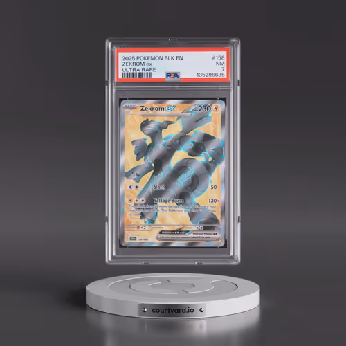2025 Pokémon Blk EN-Black Bolt #158 Zekrom EX - Holo Ultra Rare (PSA 7 NM)