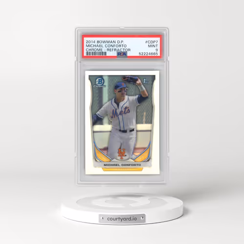 2014 Bowman Draft Picks #CDP7 Michael Conforto - Chrome-Refractor (PSA 9 MINT)