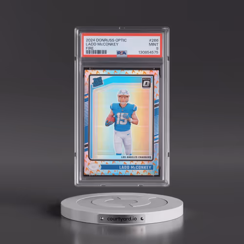 2024 Panini Donruss Optic #266 Ladd McConkey - Fire (PSA 9 MINT)