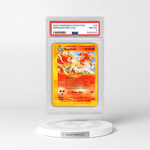 2002 Pokémon Expedition #26 Rapidash - Reverse Foil (PSA 8 NM-MT)