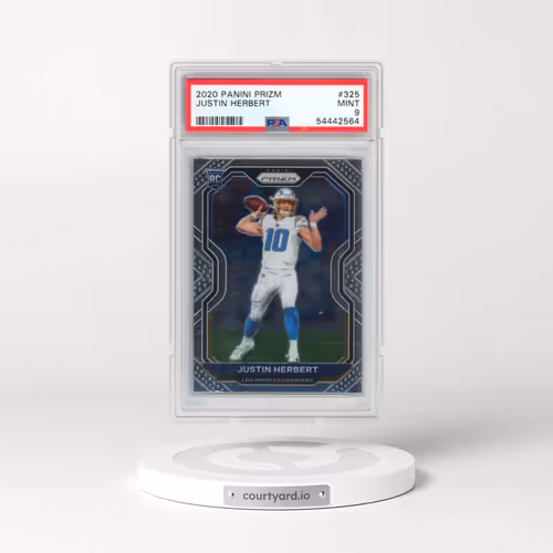 2020 Panini Prizm #325 Justin Herbert (PSA 9 MINT)