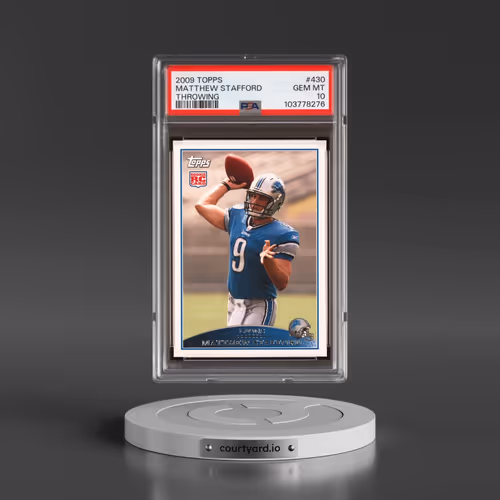 2009 Topps #430 Matthew Stafford - Throwing (PSA 10 GEM MINT)