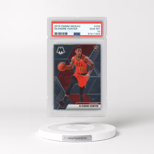 2019 Panini Mosaic #239 DE'Andre Hunter (PSA 10 GEM MINT)